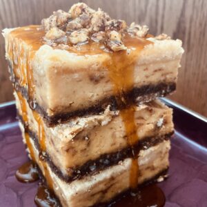 Chocolate Caramel Walnut Cheesecake